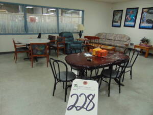 (Lot) Chairs, Tables, Couches, Microwaves,