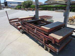 (Lot) (6) Portable Steel Lumber Carriers
