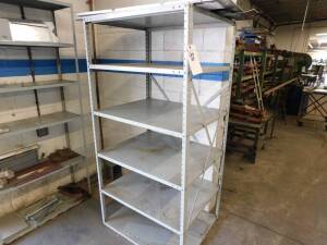 (Lot) (10) Sections of Metal Racks (No Contents)