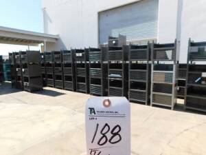(Lot) Stackable Storage Bins w/ Carts