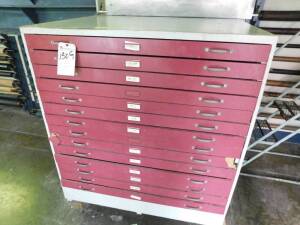 14-Drawer Blueprint File Cabinet (Metal)