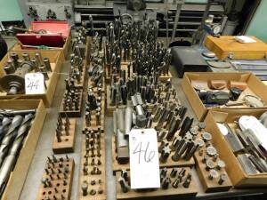 (Lot) Assorted Sizes & Types of Drills, Taps,